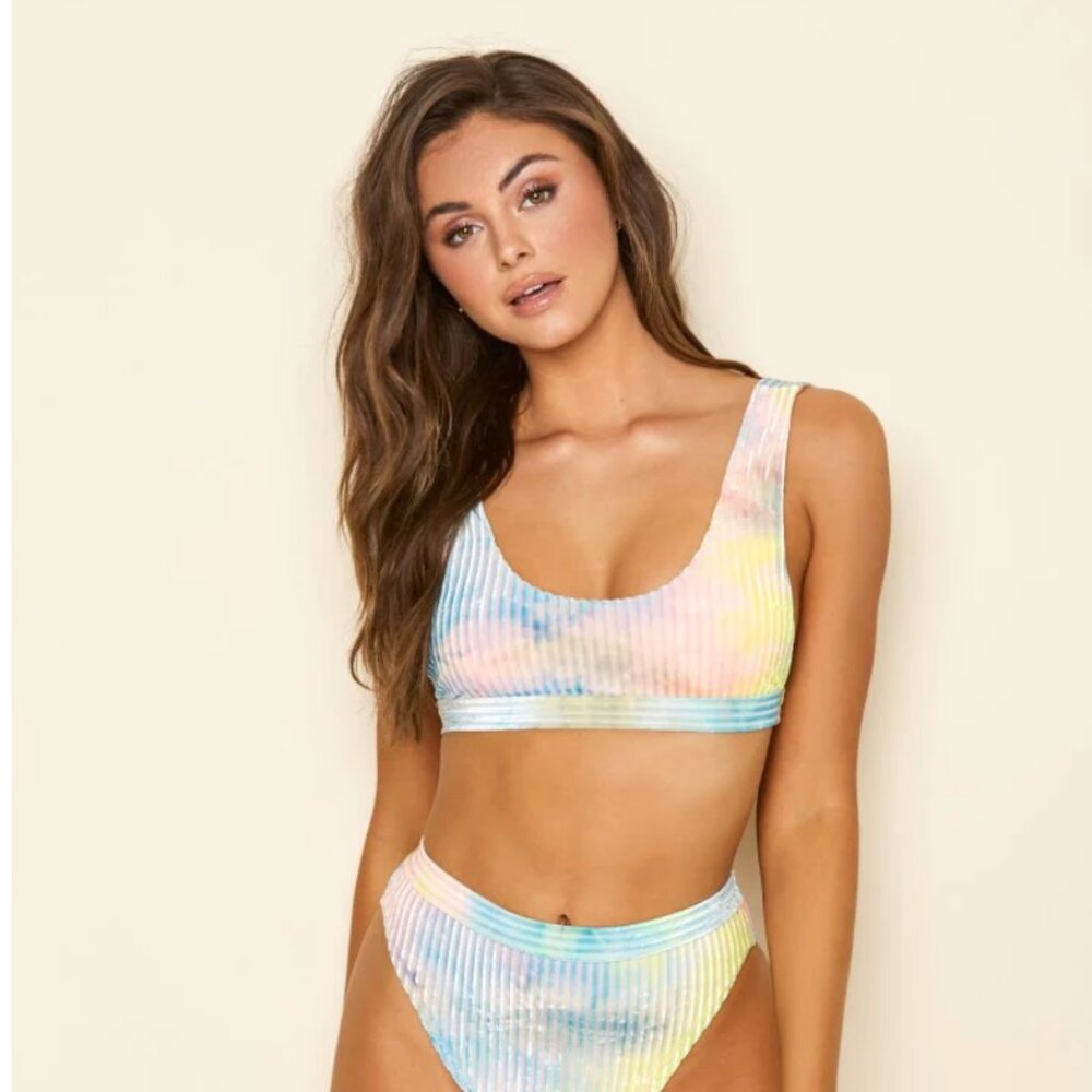 VINCE TIE DYE TOP COTTON CANDY ** BTQ ** NWT